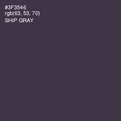 #3F3546 - Ship Gray Color Image
