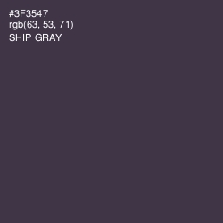 #3F3547 - Ship Gray Color Image