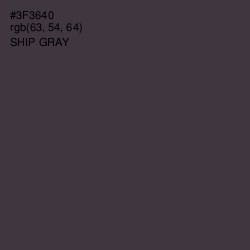 #3F3640 - Ship Gray Color Image