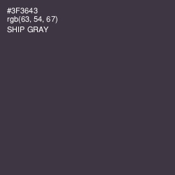 #3F3643 - Ship Gray Color Image