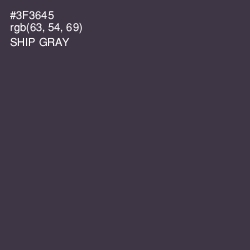 #3F3645 - Ship Gray Color Image