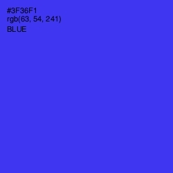 #3F36F1 - Blue Color Image