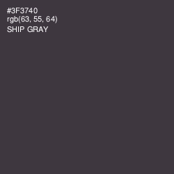 #3F3740 - Ship Gray Color Image