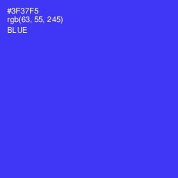 #3F37F5 - Blue Color Image