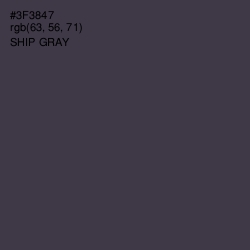 #3F3847 - Ship Gray Color Image