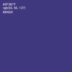 #3F387F - Minsk Color Image