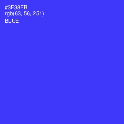 #3F38FB - Blue Color Image
