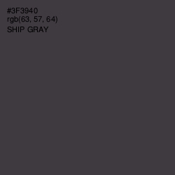 #3F3940 - Ship Gray Color Image