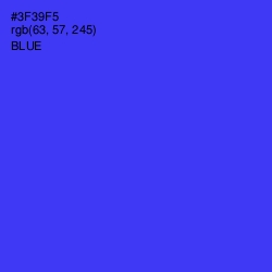 #3F39F5 - Blue Color Image