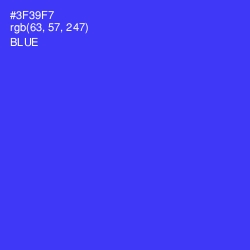 #3F39F7 - Blue Color Image