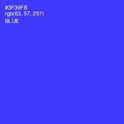#3F39FB - Blue Color Image
