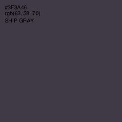 #3F3A46 - Ship Gray Color Image