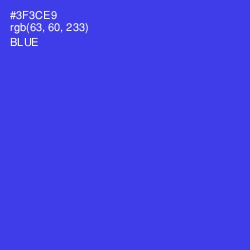 #3F3CE9 - Blue Color Image