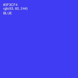 #3F3CF4 - Blue Color Image