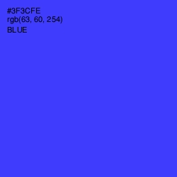 #3F3CFE - Blue Color Image