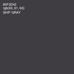 #3F3D42 - Ship Gray Color Image