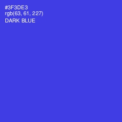 #3F3DE3 - Dark Blue Color Image