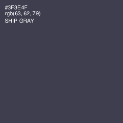 #3F3E4F - Ship Gray Color Image