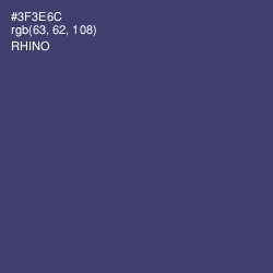 #3F3E6C - Rhino Color Image