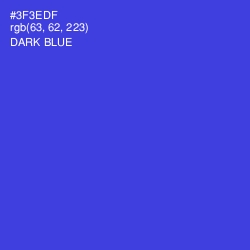 #3F3EDF - Dark Blue Color Image