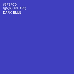 #3F3FC0 - Dark Blue Color Image