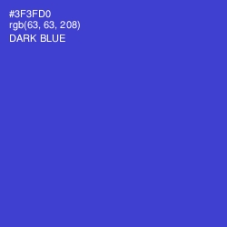 #3F3FD0 - Dark Blue Color Image