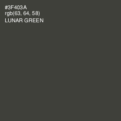 #3F403A - Lunar Green Color Image