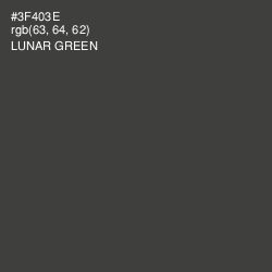 #3F403E - Lunar Green Color Image