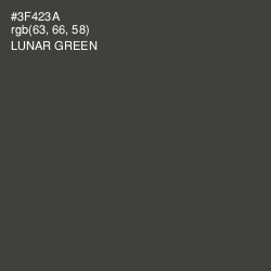 #3F423A - Lunar Green Color Image