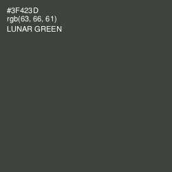 #3F423D - Lunar Green Color Image