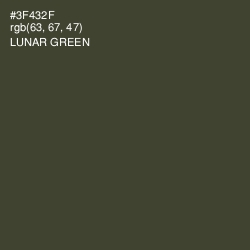 #3F432F - Lunar Green Color Image