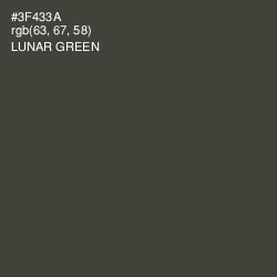 #3F433A - Lunar Green Color Image