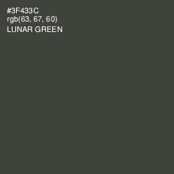 #3F433C - Lunar Green Color Image