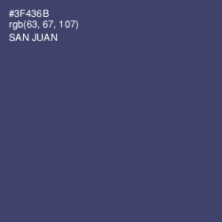 #3F436B - San Juan Color Image