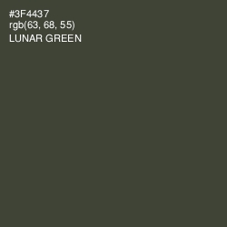 #3F4437 - Lunar Green Color Image