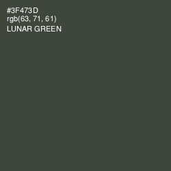 #3F473D - Lunar Green Color Image