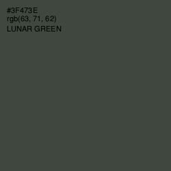 #3F473E - Lunar Green Color Image