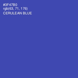 #3F47B0 - Cerulean Blue Color Image