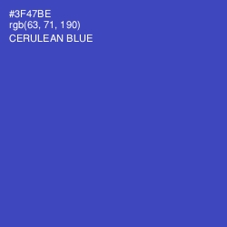 #3F47BE - Cerulean Blue Color Image