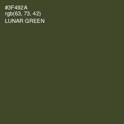 #3F492A - Lunar Green Color Image