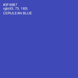 #3F49B7 - Cerulean Blue Color Image