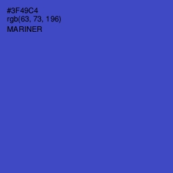 #3F49C4 - Mariner Color Image