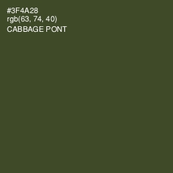 #3F4A28 - Cabbage Pont Color Image