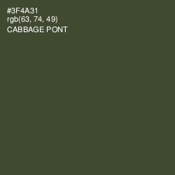 #3F4A31 - Cabbage Pont Color Image