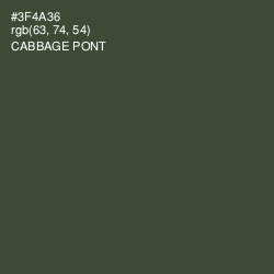 #3F4A36 - Cabbage Pont Color Image