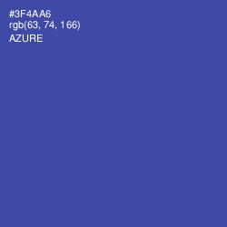 #3F4AA6 - Azure Color Image