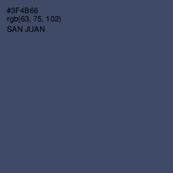 #3F4B66 - San Juan Color Image