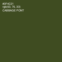 #3F4C21 - Cabbage Pont Color Image