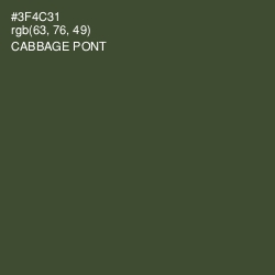 #3F4C31 - Cabbage Pont Color Image