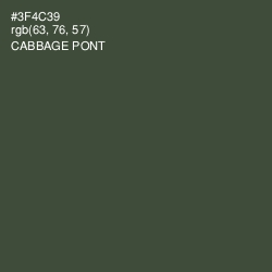 #3F4C39 - Cabbage Pont Color Image